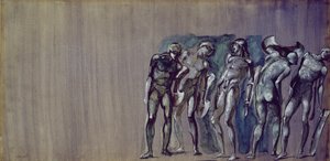 「ペルセウス」シリーズのクルティエが石に変身 作： Edward Burne Jones